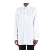 Maison Margiela Vit Bomullsskjorta Oversized Krage White, Herr