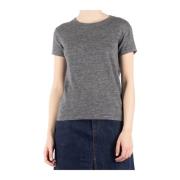 Officine Générale Kortärmad Linne Jersey T-shirt Gray, Dam