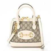 Gucci Vintage Pre-owned Canvas axelremsvskor Gray, Dam