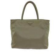 Prada Vintage Pre-owned Tyg totevskor Green, Dam