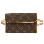 Louis Vuitton Vintage Pre-owned Laeder crossbodyvskor Brown, Dam