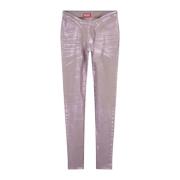 Diesel Rosa Skinny Jeans med Unik Design Pink, Dam