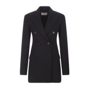 Sportmax Svart Vischio Blazer Jacka Black, Dam