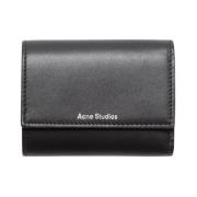 Acne Studios Tre-faldig Plånbok Svart Läder Black, Dam