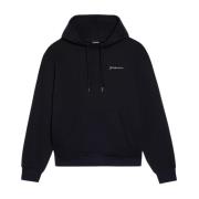 Jacquemus Broderad Sweatshirt Svart Hoodie Black, Dam