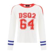 Dsquared2 Fotbollströja med Dsq2 64 Motiv White, Herr