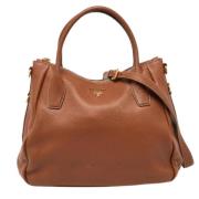 Prada Vintage Pre-owned Laeder totevskor Brown, Dam