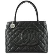 Chanel Vintage Pre-owned Laeder totevskor Black, Dam