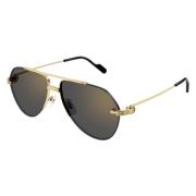 Cartier Guld Aviator Solglasögon Yellow, Unisex