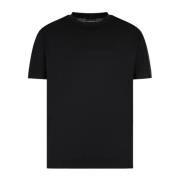 Emporio Armani Svart Lyocell Logo T-shirt Kortärmad Black, Herr