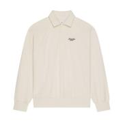 Givenchy Broderad Fleece Polo Skjorta Beige, Herr