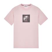 Stone Island Casual bomullst-shirt Pink, Herr