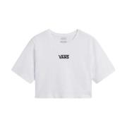 Vans Avslappnad Bomull T-shirt White, Dam