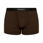 Dolce & Gabbana Boxershorts med logotyp Brown, Herr