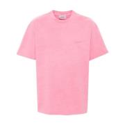 Carhartt Wip Broderad Script Logo Löst Passform T-shirt Pink, Herr