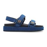 Tory Burch Denim sandaler 'Kira' Blue, Dam