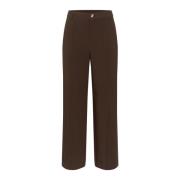 Saint Tropez Elegant Frankasz Pants Chokladbrun Brown, Dam