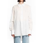 TotêMe Vit Bomull Kimono-Ärm Skjorta White, Dam