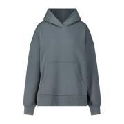 Closed Oversize Hoodie med Logo Hood Blue, Dam