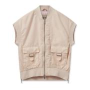 MOS Mosh Cargo-inspirerad Bomberjacka Bellini Beige, Dam