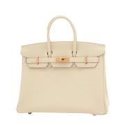 Hermès Vintage Pre-owned Laeder handvskor Beige, Dam