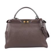 Fendi Vintage Pre-owned Laeder handvskor Brown, Dam