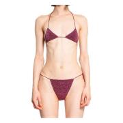 Oseree Lumiere Microkini Halterneck Low-Waisted Bikini Purple, Dam
