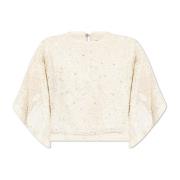 AllSaints Top Ivy Emb Beige, Dam