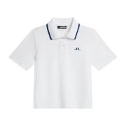 J.Lindeberg Elegant Jacquard Polo Shirt White, Dam