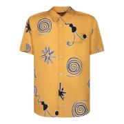 Jacquemus Orange All-Over Print Viskos Skjorta Yellow, Herr