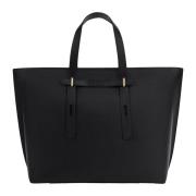 Furla Strukturerad Läder Tote Väska Black, Dam