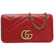 Gucci Vintage Pre-owned Tyg gucci-vskor Red, Dam