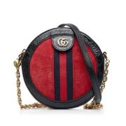 Gucci Vintage Pre-owned Mocka crossbodyvskor Red, Dam