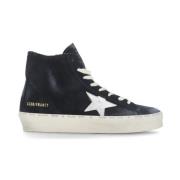 Golden Goose Blå Mocka Hög Topp Sneakers Blue, Dam