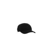 Fendi Svart Twill Bomull Baseballkeps med Tonal FF Logo Broderi Black,...