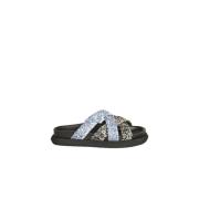 Zespà Clem Canvas cross-over sandal Blue, Dam