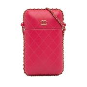 Chanel Vintage Pre-owned Laeder crossbodyvskor Pink, Dam