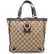 Gucci Vintage Pre-owned Canvas gucci-vskor Beige, Dam