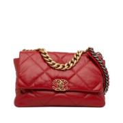 Chanel Vintage Pre-owned Laeder axelremsvskor Red, Dam