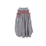 Molly Goddard Svart Gingham Kjol Black, Dam