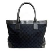 Gucci Vintage Pre-owned Canvas totevskor Black, Dam