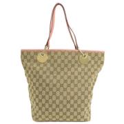 Gucci Vintage Pre-owned Canvas totevskor Beige, Dam