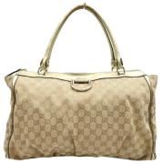 Gucci Vintage Pre-owned Canvas handvskor Beige, Dam