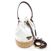 Prada Vintage Pre-owned Tyg prada-vskor White, Dam