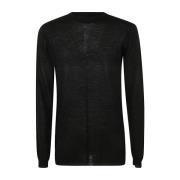 Rick Owens Svart Biker Level Sweater Black, Herr