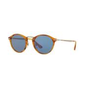 Persol Runda solglasögon i Havana-ram Brown, Unisex