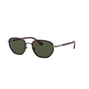 Persol Wayfarer solglasögon i silver med gröna linser Brown, Herr