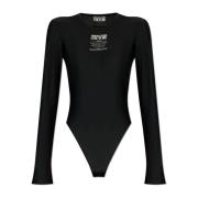 Versace Jeans Couture Bodysuit med logotyp Black, Dam