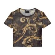 Versace Jeans Couture Topp med mönster Black, Dam