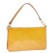 Louis Vuitton Vintage Pre-owned Laeder kuvertvskor Yellow, Dam